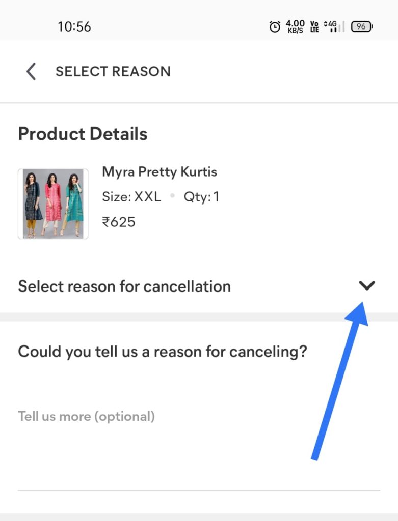 Cancel Order in Meesho after shipped