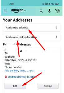 Change Billing Address in Amazon