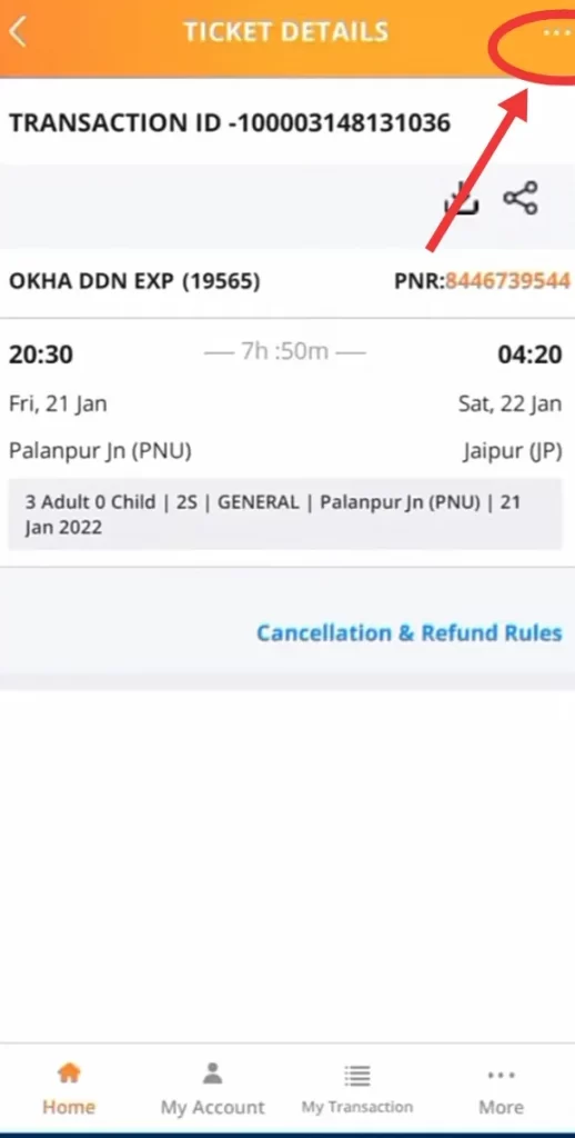 Cancel ticket in IRCTC