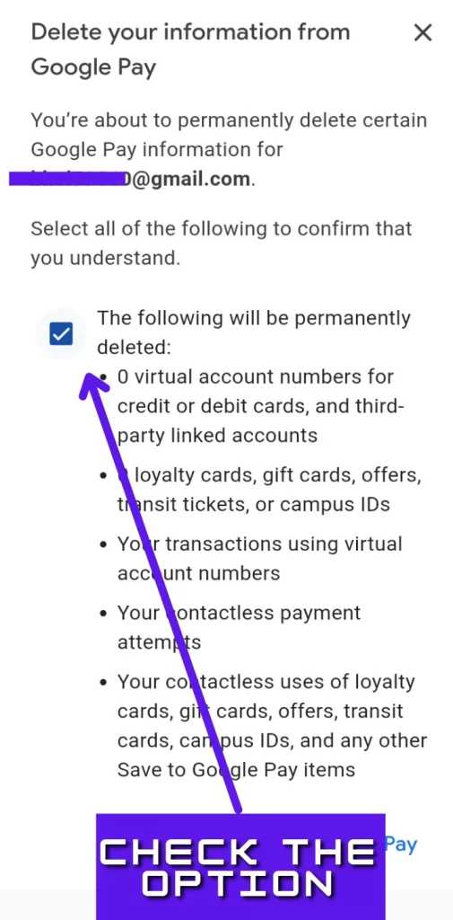 Delete Google Pay Account