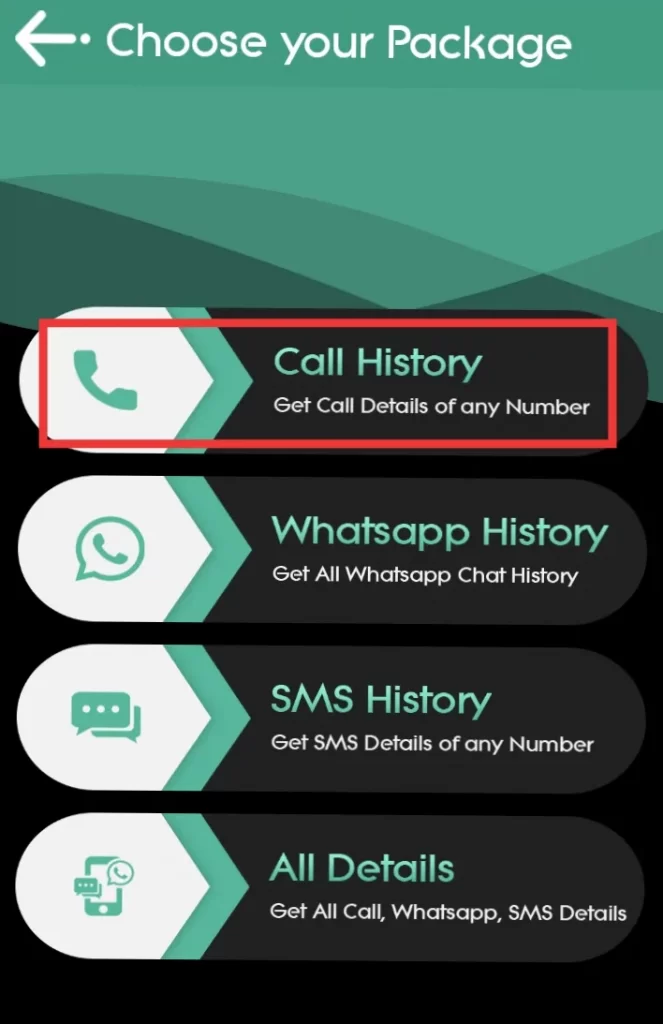 get call history of any number