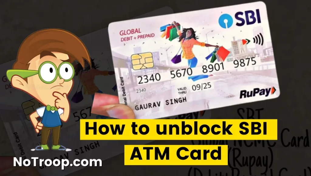 unblock SBI ATM Card