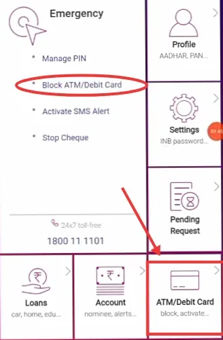 unblock SBI ATM Card