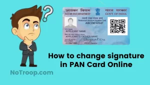How to change signature in PAN Card Online