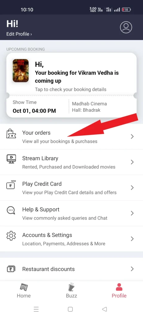 How to cancel ticket in BookMyShow
