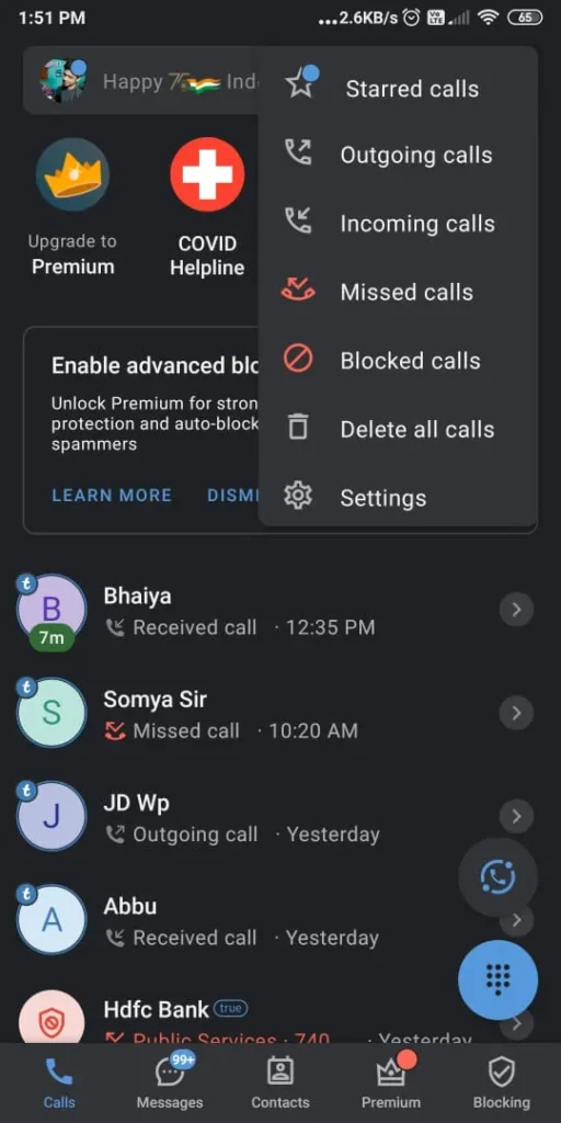 delete a Truecaller account