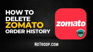 How to delete Zomato order history