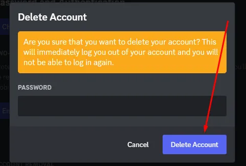 Delete Discord Account