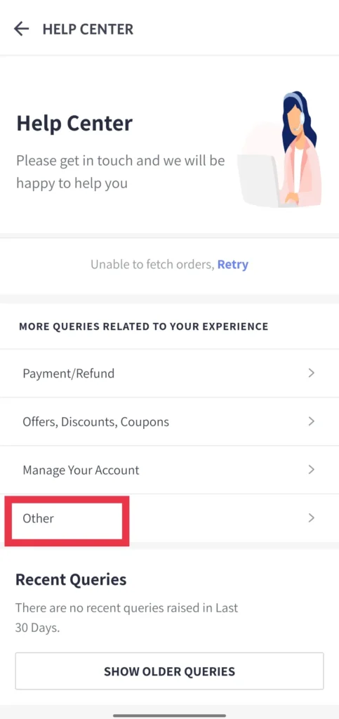 delete myntra order history