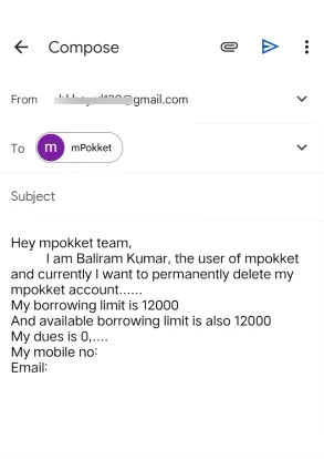 Delete Mpokket Account