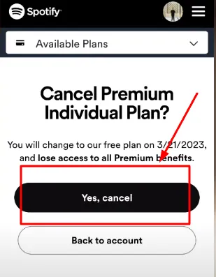 Cancel Spotify Premium