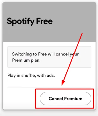 Cancel Spotify Premium