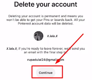 Delete Pinterest Account