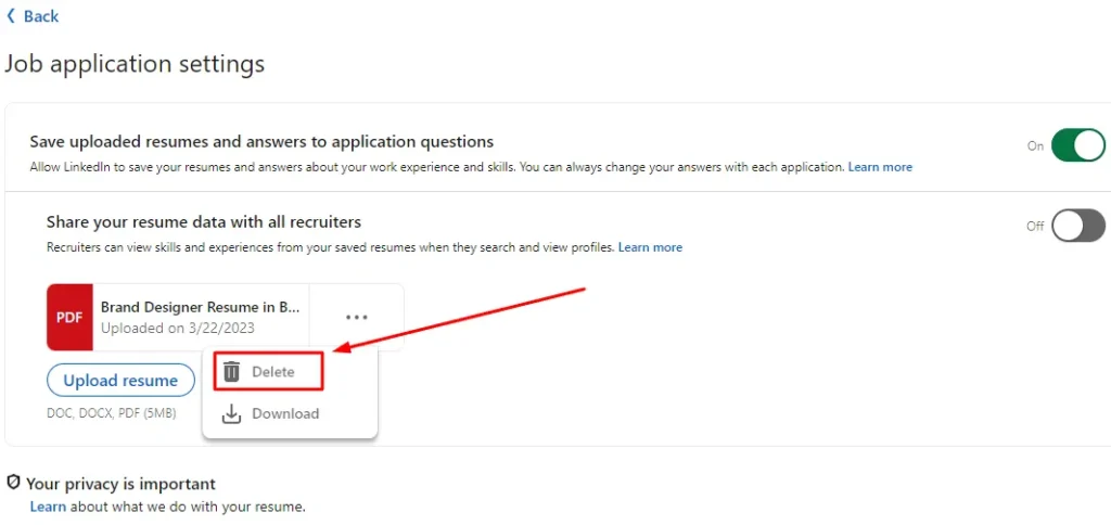 How To Delete Resume On LinkedIn