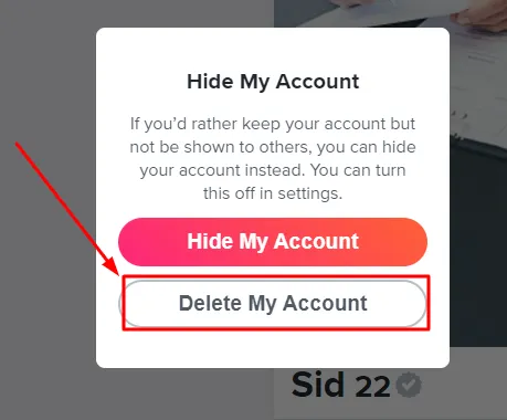Delete Tinder 