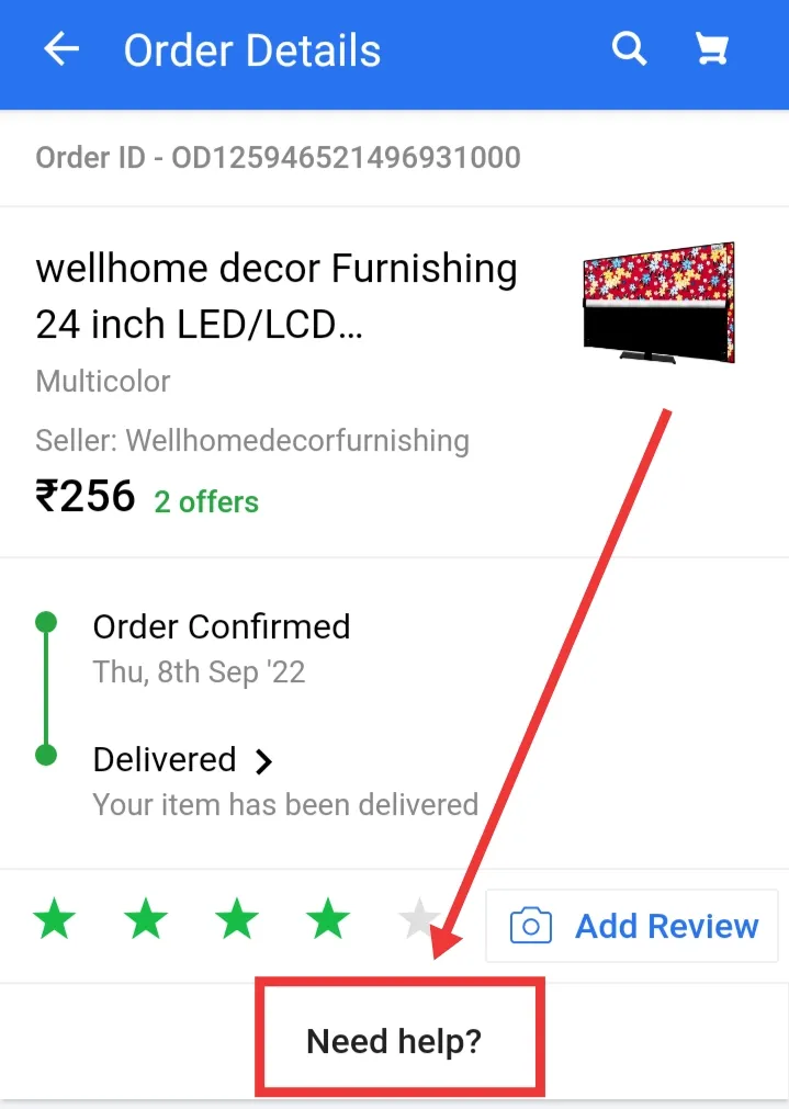 Delete Flipkart Order History