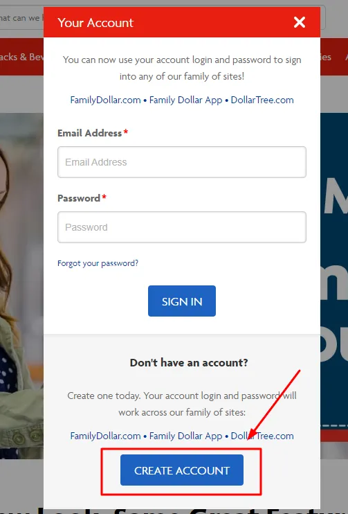 Family Dollar Smart Coupons App: Create Family Dollar Account