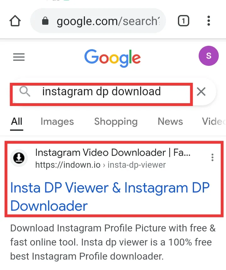 Download Instagram Dp