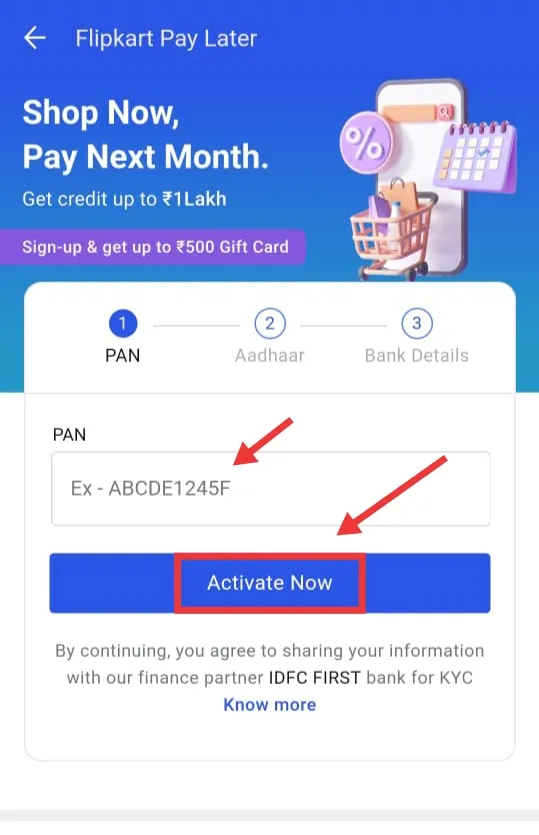 Increase Flipkart pay later limit