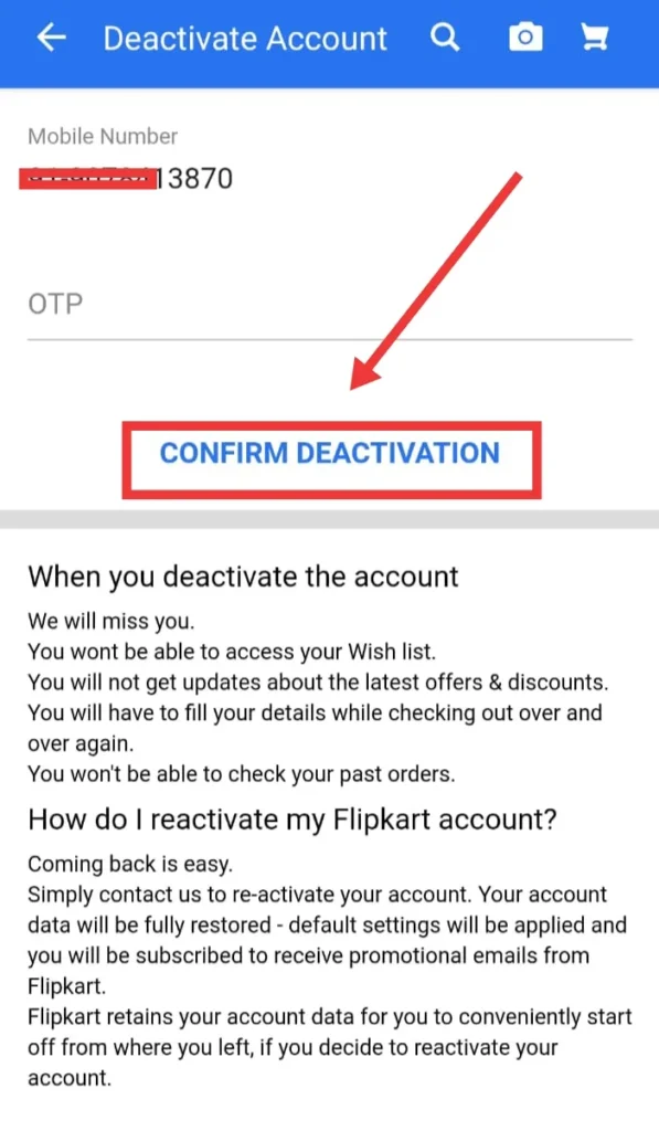  Delete Flipkart Account