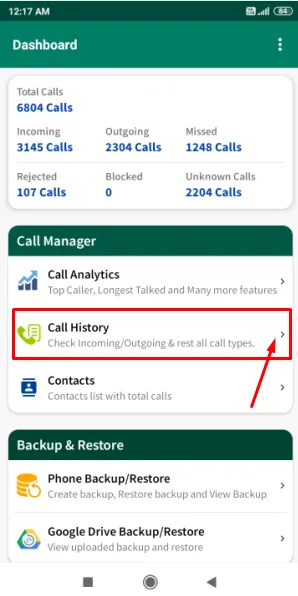 Recover Deleted Call History