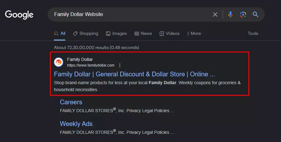 Go To Family Doller Website