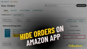 Hide Orders on Amazon App